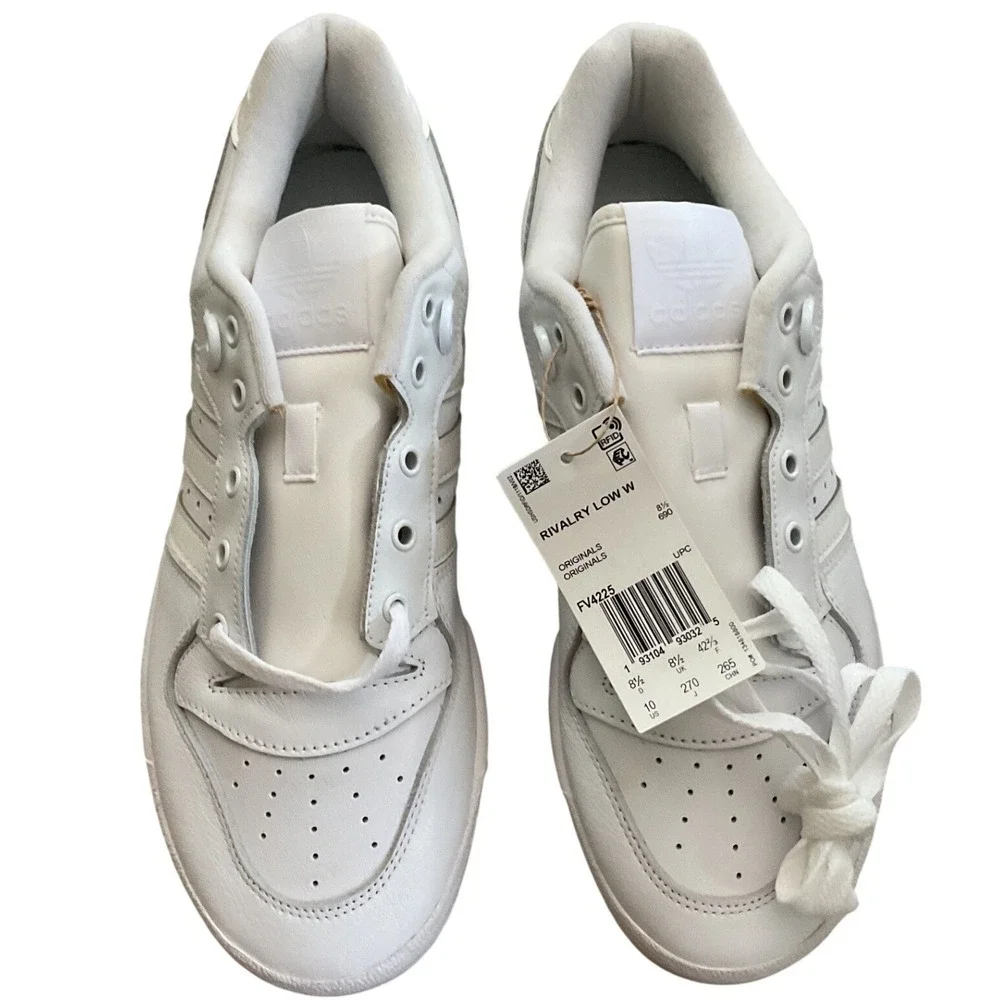 Adidas Originals Rivalry Low W Womens White Leather Sneakers FV4225 Size 10